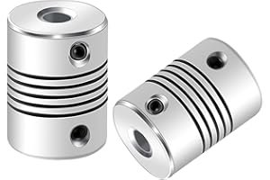 Aopin Flexible Beam Couplings 4mm to 8mm Flexible Coupler Shaft for 3D Printer, Length 25mm / 1" Motor Coupler Connector, Great Apply for Model Shaft, CNC Machine, Motor Guide, DIY Encoder 2 Pcs