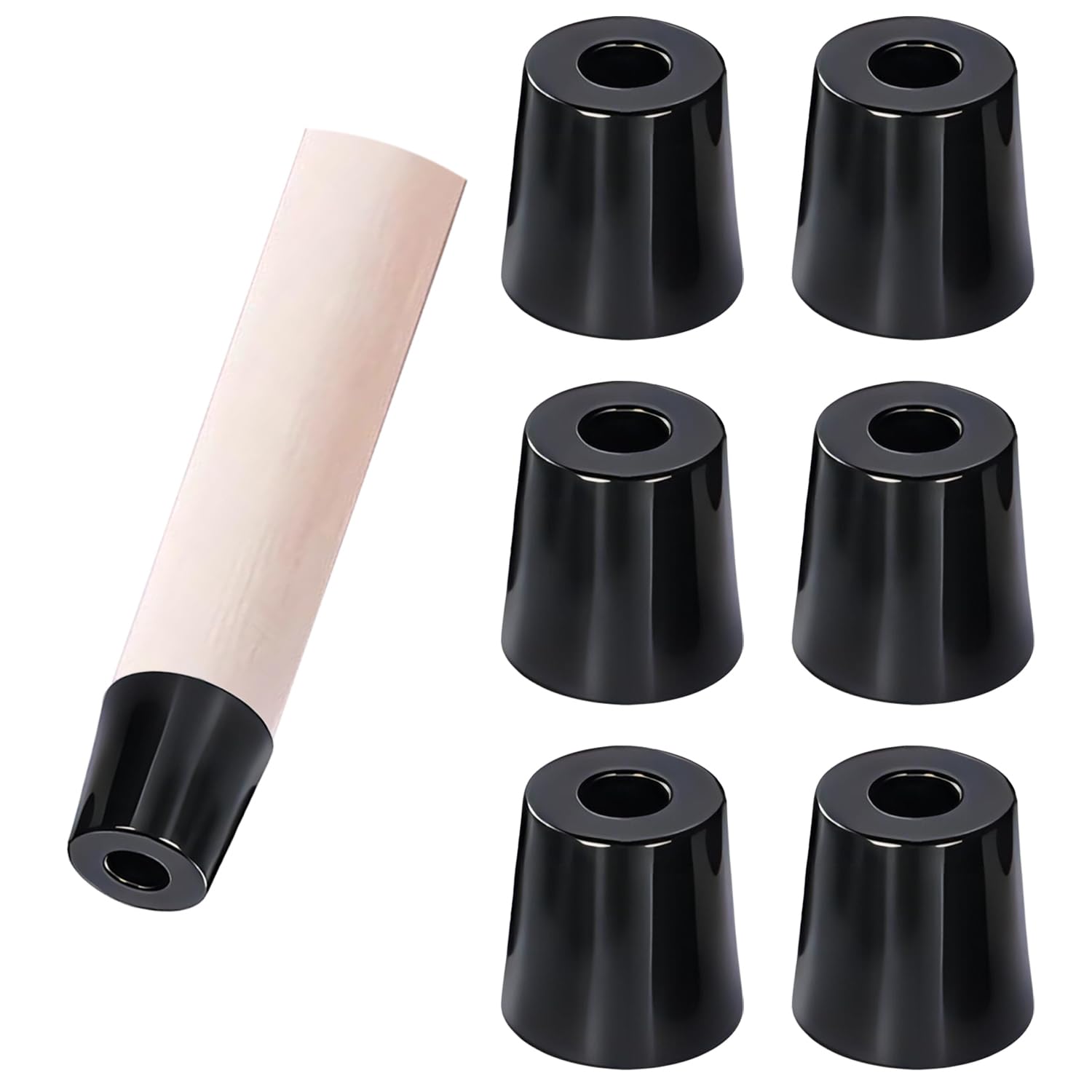 Qrity 20 PCS Bumpers Pads Rubber Feet, Floor Protector Cabinet Leg Pads, Anti-Slip Furniture Pads, Rubber Cutting Board Feet, D16x12xH12mm