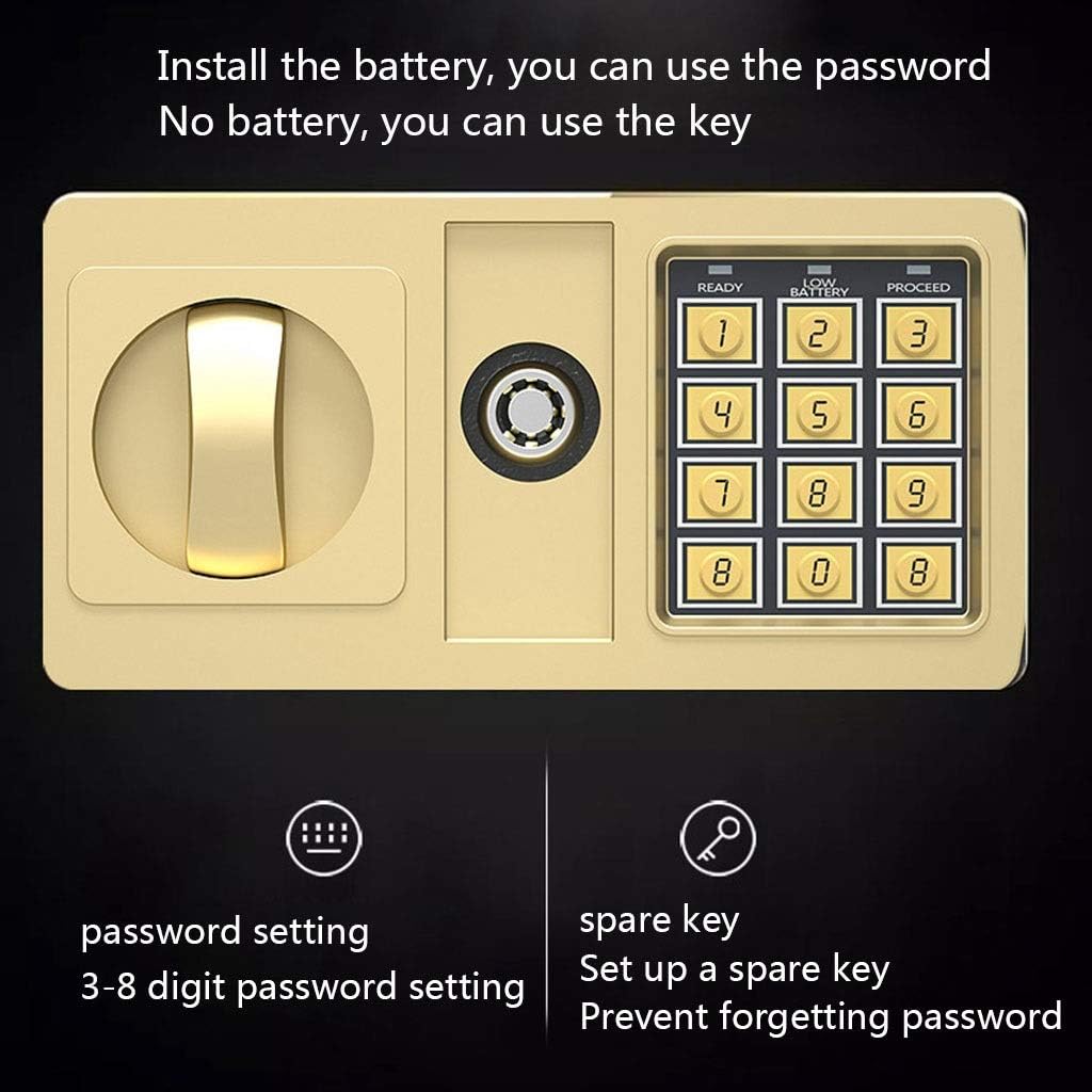 Mgo Safety Safe Digital Safe Electronic Steel Belt Keyboard Fireproof Password Lock Box Can Be Used for Home Office Hotel: Home & Kitchen