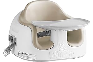 Bumbo 3-in-1 Multi-Seat for 6 to 36 Months, Travel Baby Feeding & Play Floor Seat, All-in-One Portable Booster with Tray & Toddler High Chair, Taupe