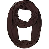 corciova Black Soft Girl Women Infinity Wrap Scarf Stretchy Jersey Knit Sleep Head Circle Scarf Continuous Loop Light Weight