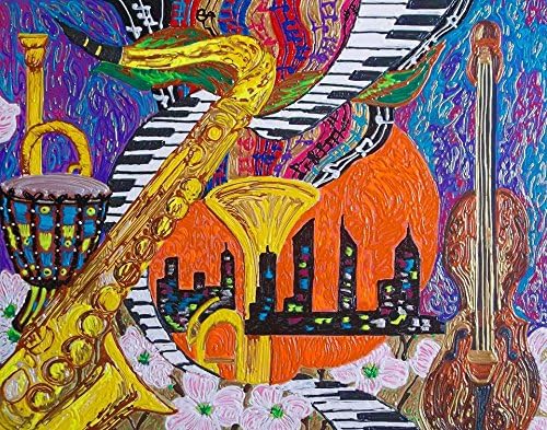 Jazzin Up the Peach (24 x 30 inches)