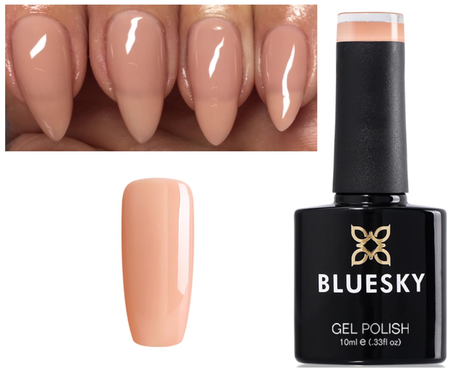 Bluesky Gel Nail Polish NUDE BEIGE NUDE CARAMEL BEIGE COLOR, LAP DANCE ND12 NUDE 12 UV LED Soak Off 10ml