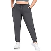 HLTPRO Plus Size Sweatpants Women - Joggers for Women with Pockets Yoga Workout Athletic Lounge Casual Pants Running