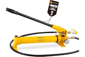 NEWTRY Hydraulic Hand Pump CP-700 10000psi Manual Hydraulic Pump Power Pack Hydraulic Lifting Pump Low Profile Jack Single Acting for Industry Construction…