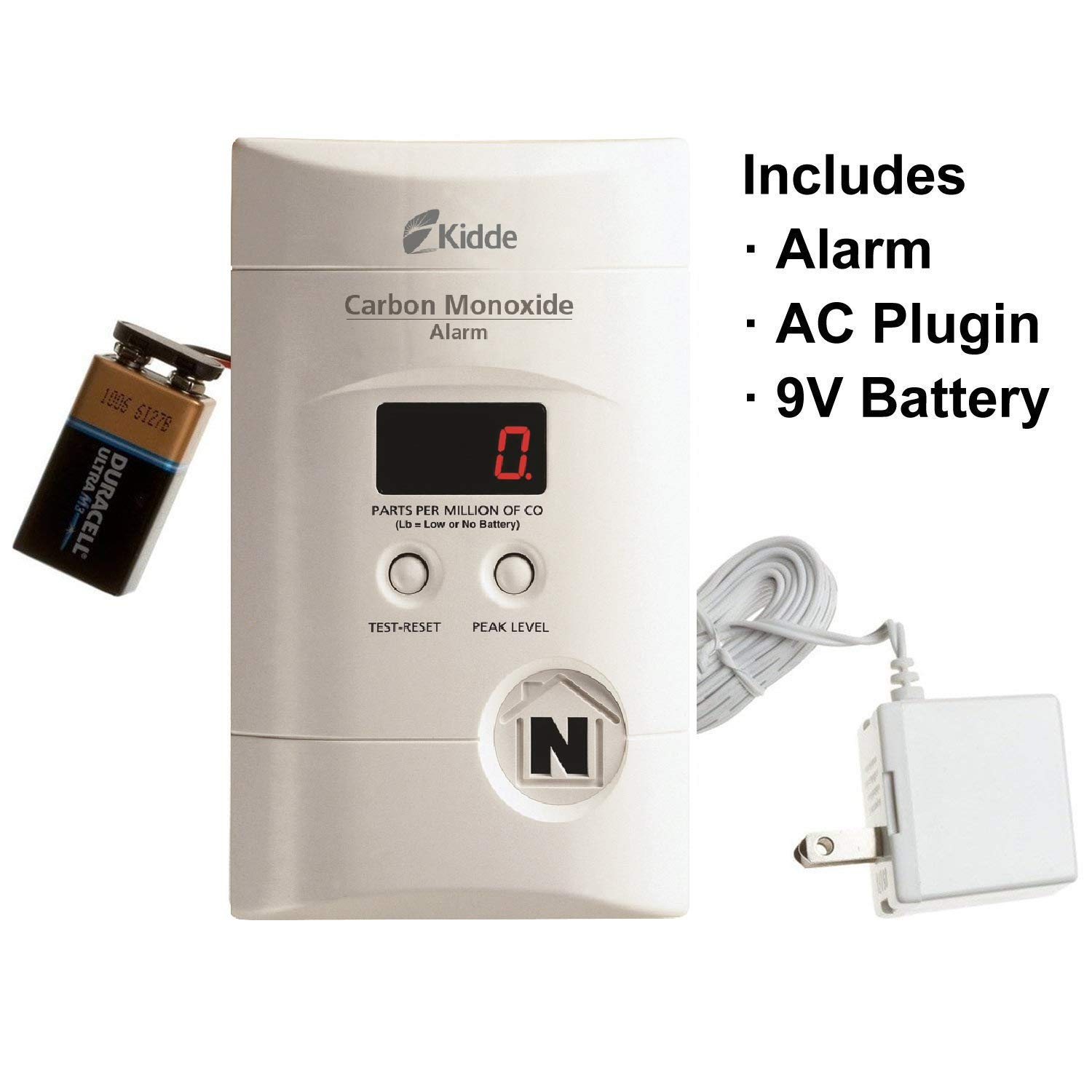 Nighthawk AC Plugin Operated Carbon Monoxide Alarm with Digital