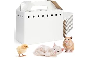 HARHANA Disposable Cardboard Pet Carrier for Small Animals-12 Pack