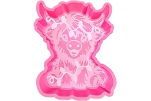 (300 Design Optional) MUBYOK M545 Christmas Cow with Lights Silicone Freshie Mold for Baking Aroma Beads Car Freshie Supplies