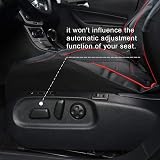 TOYOUN Classic Universal PU Leather Front Seat Covers 2 Pieces Red Trim view 5