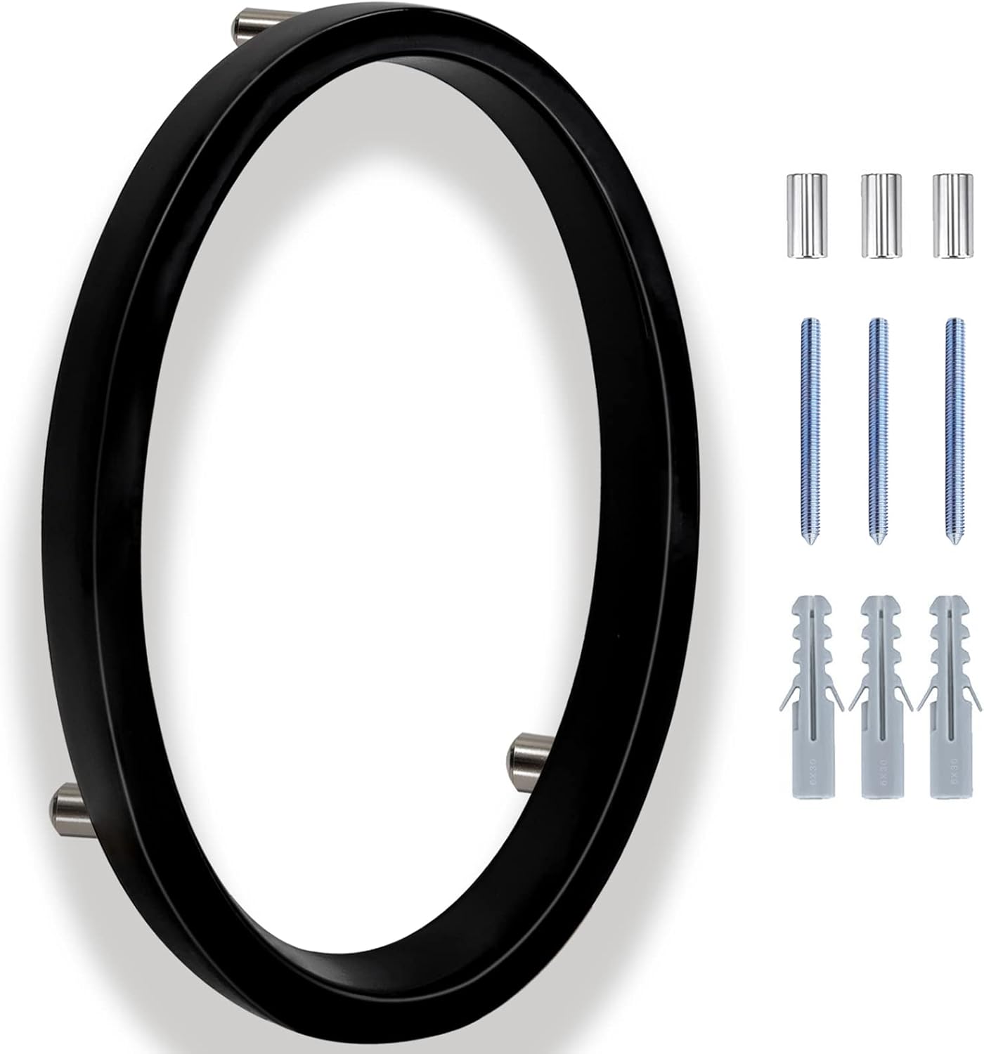 Address Signs - 6 Inch Large Zinc Alloy Modern House Numbers For Outside, Address Numbers For House, Black Metal Floating Sign House Number With Nail Kit For Mailbox Door Home Garden (Large 0)