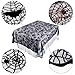 OurWarm Halloween Tablecloth, Rectangular Polyester Lace Tablecloth Black Spider Web Tablecover for Scary Movie Nights Halloween Table Decorations, 60 x 84 Inch