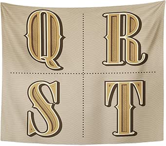 N\A Circo Retro Letras del Alfabeto Occidental Vintage Q R Cerveza