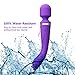 Dual Motor Wireless Wand Electric Vibrator Massager for Women Strongest Therapeutic Vibrating Power 20x Multi-speed Vibrations Waterproof USB Rechargeable -Magic Stress Away Massage Wands (Purple)