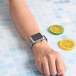 QIENGO Compatible with Apple Watch Band with Case