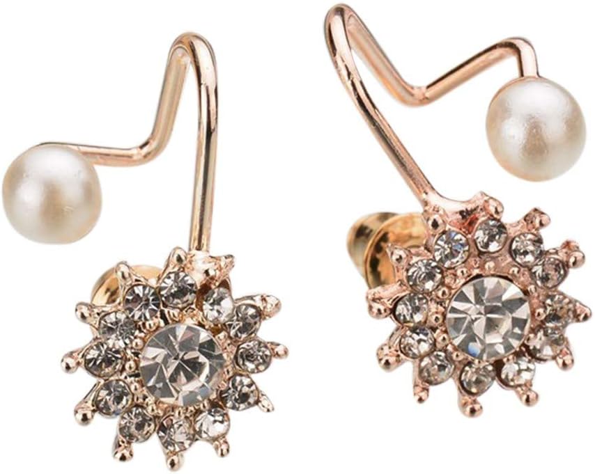 Earrings,Mebamook Women Fashion Sweet Snowflake Snow Flower Ear Stud Earrings Faux Pearl Earrings