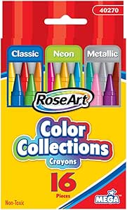 Download Amazon.com : RoseArt Color Collection Neon Crayons, 16-Count (40270UA-24) : Artists Crayons ...