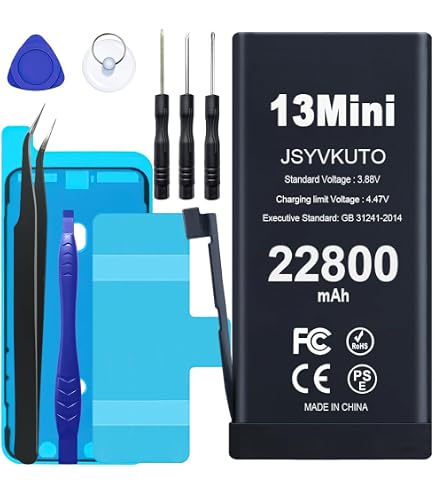 Amazon.com: JSYVKUTO 22800mAh Battery for iPhone 13 Mini, New 0
