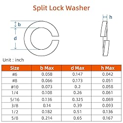 5/16" Lock Washer Spring Lock Washer, Stainless