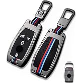 YONUFI for Mercedes Benz Key Fob Cover Case Metal Shell Smart Key Holder Protector Compatible for E-Class S-Class A-Class C-Class G-Class (BZA-Gray)