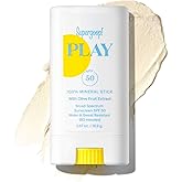 Supergoop! PLAY Mineral Stick SPF 50, 0.67 oz - On-the-Go Broad Spectrum Face Sunscreen - Water Resistant - Vegan