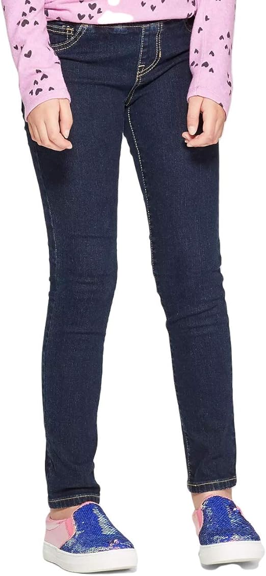 Cat & Jack jeans ajustados para niña, Desteñido oscuro , 10