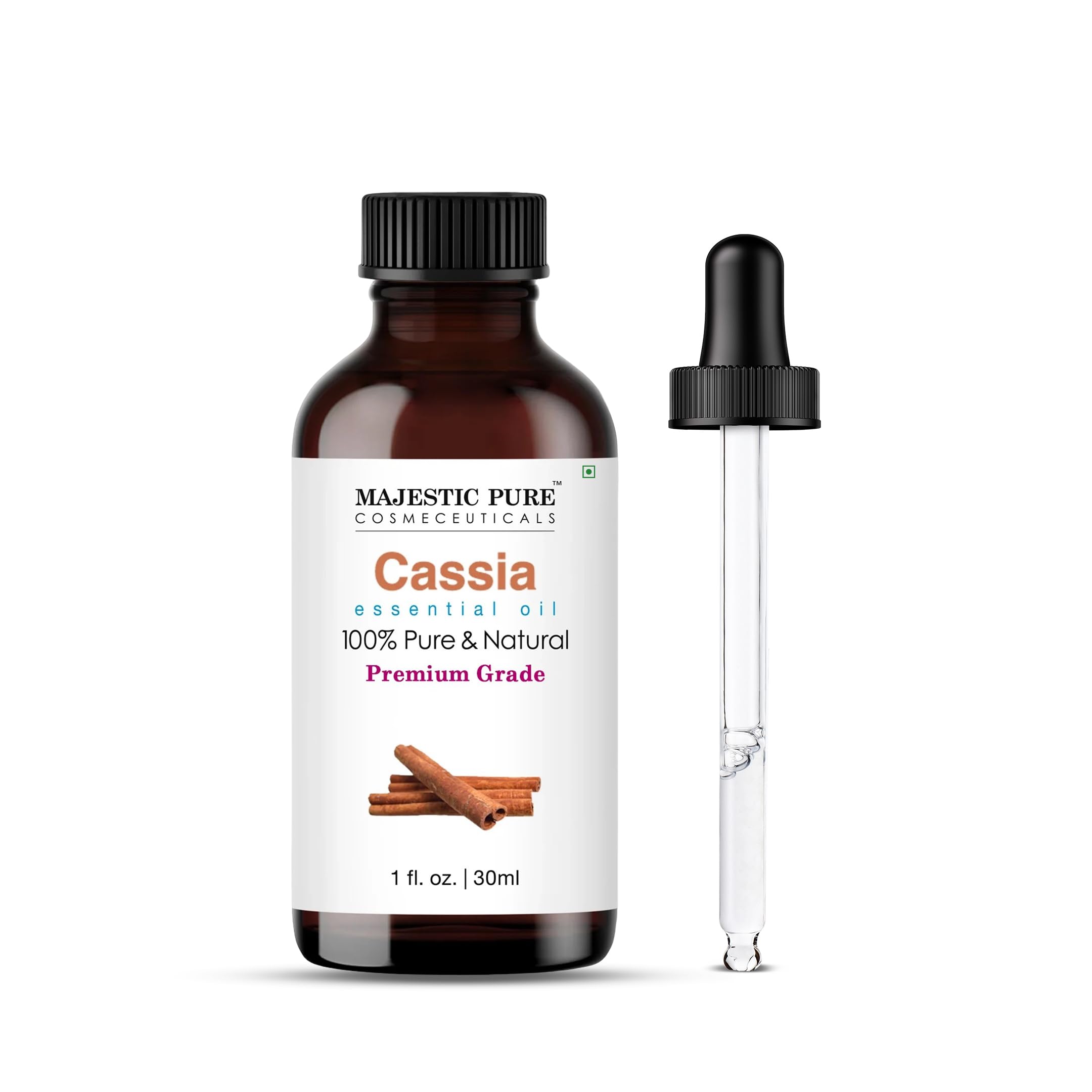 Majestic Pure Cassia Essential Oil with Glass