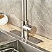 Votamuta Single Handle Kitchen Faucet Sink with Pull Out Sprayer Brushed Niclel Mixer Tap with Deck Plate