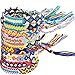 Zhanmai 10 Pieces Woven Bracelets Handmade Friendship Bracelets Multi Color Braided Bracelet for Wrist Ankle