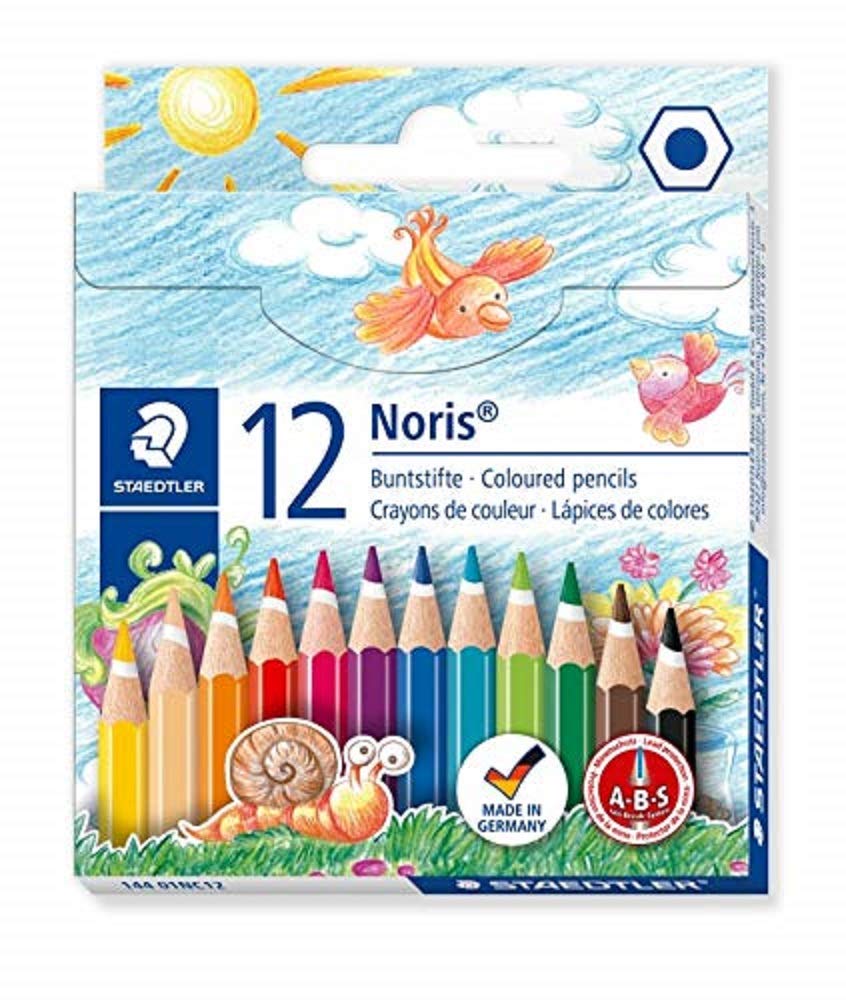 STAEDTLER Noris Club Half Length Coloured Pencil - Multi-Coloured, Pack of 12
