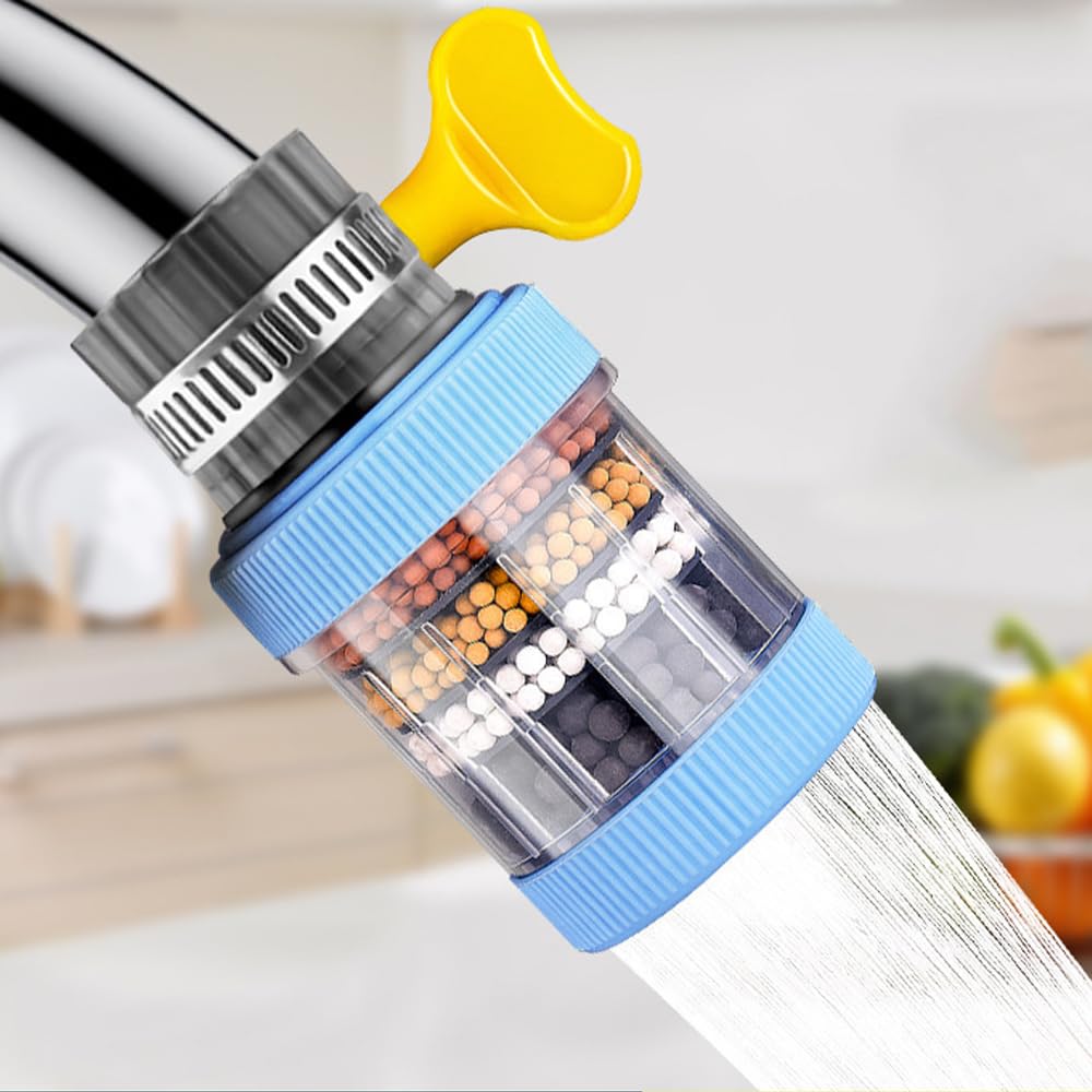 Photo 1 of 3 Pack Faucet Mount Filters,Faucet Water Filter Purifier Kitchen Tap Filtration Activated Carbon Removes Chlorine Fluoride Heavy Metals Hard Water for Home Kitchen Bathroom