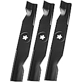 wyevee 173920 High Lift Mower Blades Compatible with Hu sqvarna/Craftsman/Pou LAN 48" Cut Deck, 180054 Mower Blade Set Fit for YTH24V48 YTH2348 Lawn Mower, Replace 532180054, 532173920, PP24005, 3 PK