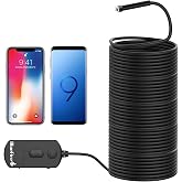 BlueFire 49FT Wireless Endoscope, 1080P 2MP WiFi Borescope Camera | with Adjustable Focus, 1800mAh and Semi-Rigid Cable for iPhone, iPad, Android Phones and Tablets