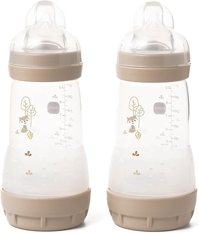 MAM Easy Start Anti-Colic Bottles 2-Pack 260ml Self-Sterilising Medium Flow T3