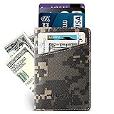 Wallets for Men Leather - Mens Wallets Front Pocket Card Holder Sleeve - CSC-MF-CAMO1-RFID