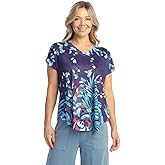 Jess & Jane Pop Art Dolman Cap Sleeve Top - 60-1512