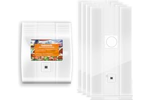 Vabiooth 20 Packs 6 Mil Mushroom Grow Bags with Self Healing Injection Port, Thick Spawn Bags 5" X 8" X 20" with 0.2 Micron Filter Breathable Autoclavable Durable Tear-Resistant