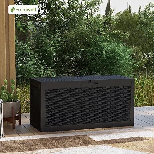 Coffre De Rangement Exterieur Patio Storage Box 100-Gallon Resin
