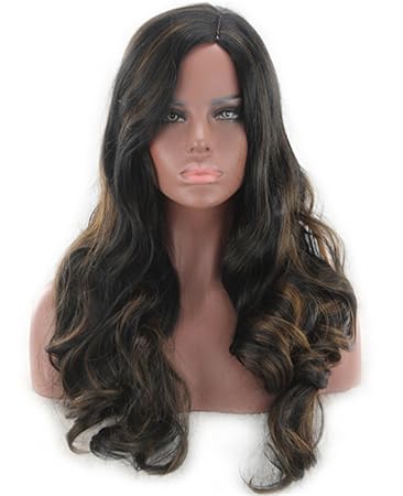 Amazon Com Women Long Curly Ombre Wig Two Tone Color Hair