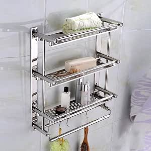 Bathroom Shelves Estante para el baño Toallero de Acero ...