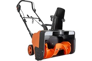 VEVOR Electric Snow Blower, 20 inch 15A Corded Snow Thrower with Dual LED Headlights & 180° Rotating Chute, 25FT Throwing Dis