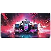 FeoYoed Large Mouse Pad F1 Racing Desk Mat Computer Accessories Gaming Office Organizers Supplies Decor Essentials Keyboard Pads for Desk Rubber 30x60cm