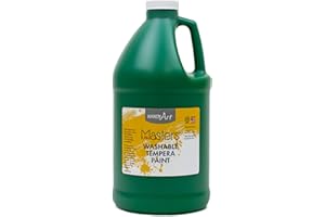 Handy Art Little Masters Washable Tempera Paint, Half Gallon, Green,212-745 64 Fl Oz (Pack of 1)