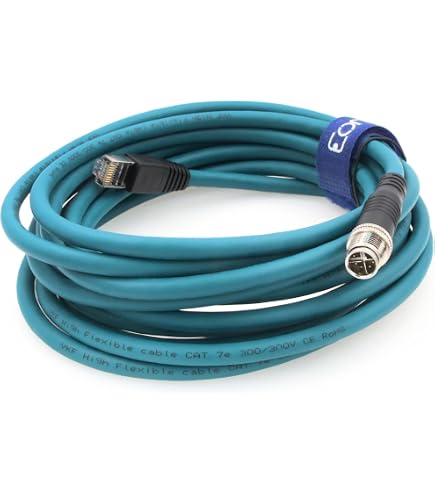 【中古】「未使用品」drri m12?a-code 8ピンオスto rj45イーサネットcat5eケーブルfor Cognex Industrialカメラ Amazon.com: DRRI M12 A-Code 8pins Male to RJ45 Ethernet Cat6 Cable