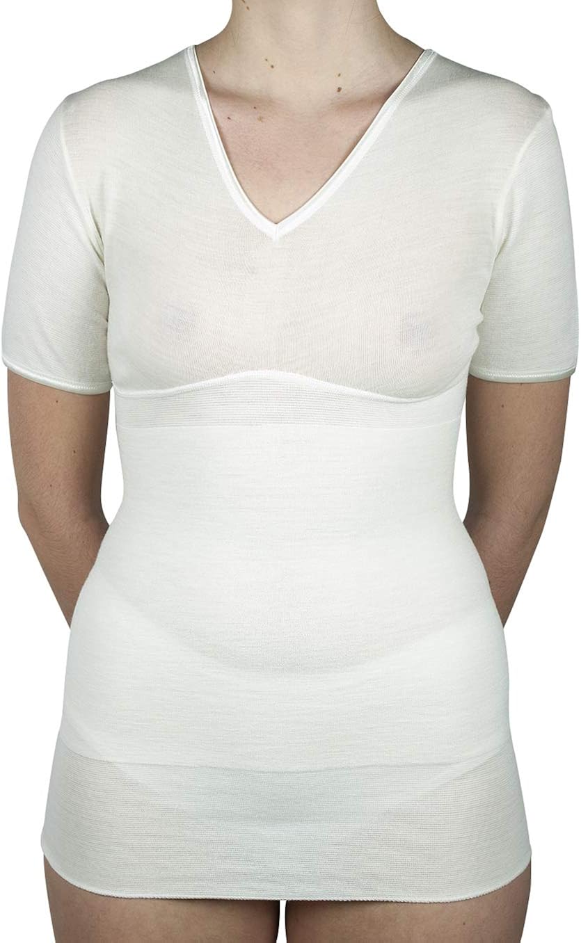 Form 3020 - Camiseta Interior Manga Corta Mujer modeladora de Lana y