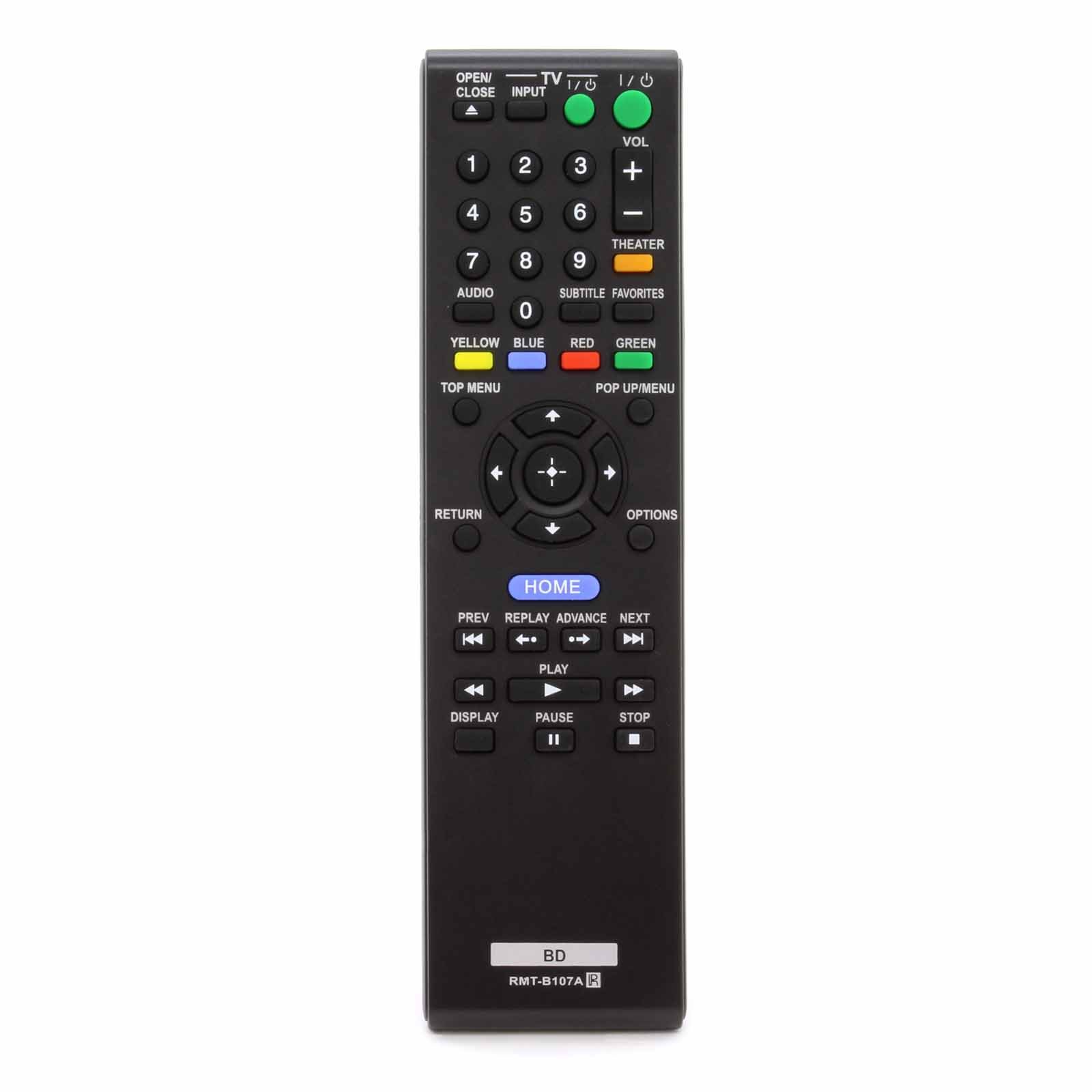 121AV - RMT-B107A Universal Replacement Remote Control for Sony Blu ray DVD Players