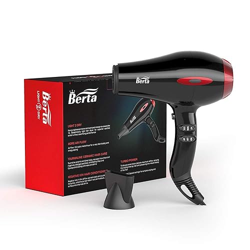 BERTA 1875W Professional Salon Hair Dryer Negative Ionic Blow