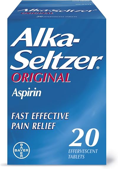 Alka-Seltzer Original Effervescent Tablets with Aspirin 20 Pack