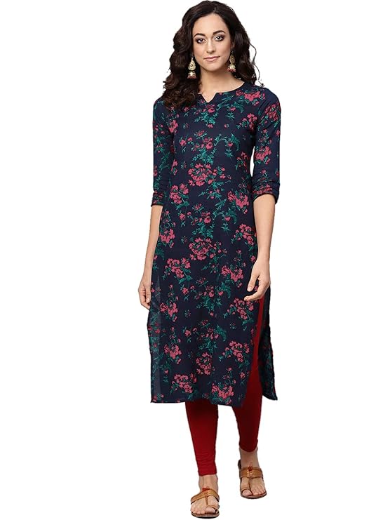 Cotton Printed Kurti(VCK1066_Blue_Free Size)