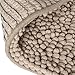 Sunnyglade 2 Pack Non Slip Bathroom Rug Mat Mats Soft Plush Chenille Toilet Rug (Light Tan, Coarse)