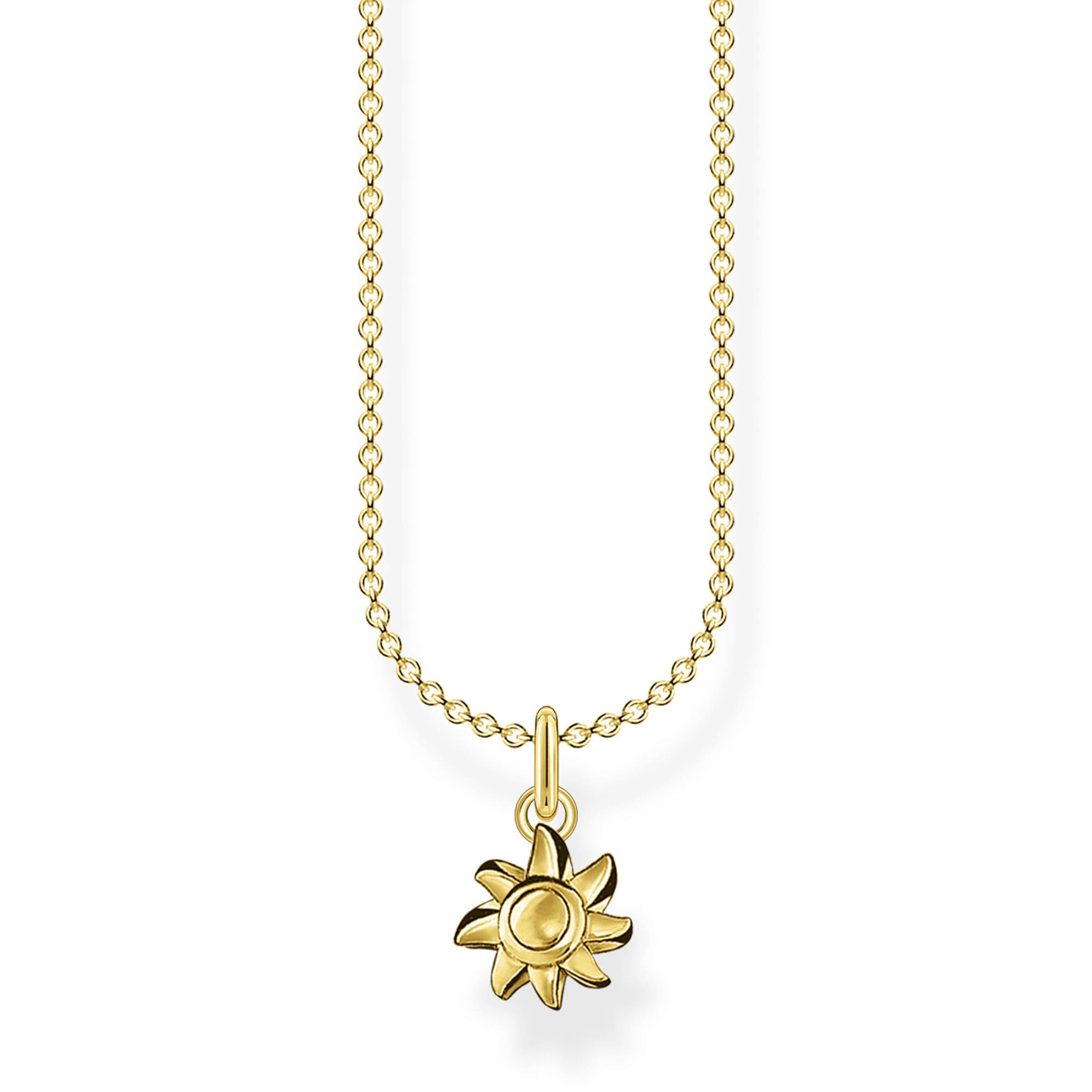 Thomas Sabo Necklace Sun Gold 925 Sterling Silver, 18k Yellow Gold Plating